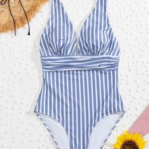 NEW Stripped One Piece Bathing Suite